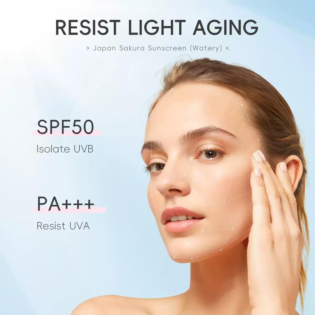 Japan Sakura Sunscreen (Watery) SPF50 PA+++ - Image 2