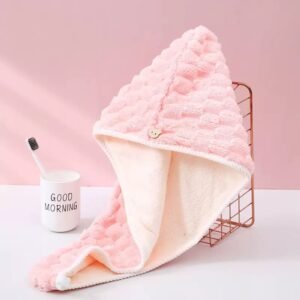 Cloud Soft Double Layer Hair Drying Cap – ৫ মিনিটে ভেজা চুল শুকনো